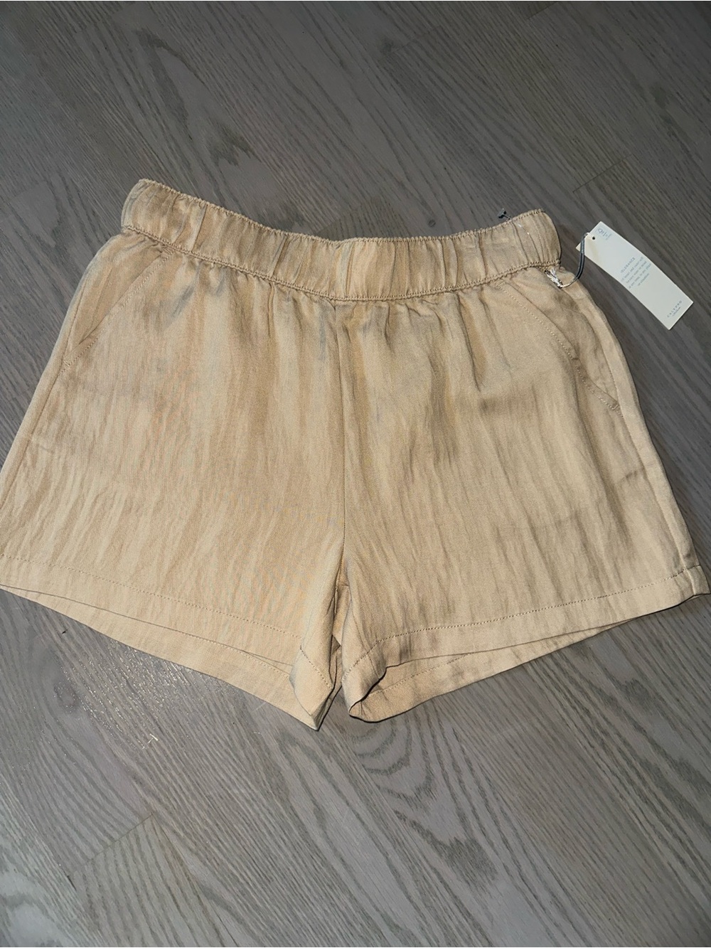 Calypso St. Barth Cream Elastic-Waist Drawstring Shorts